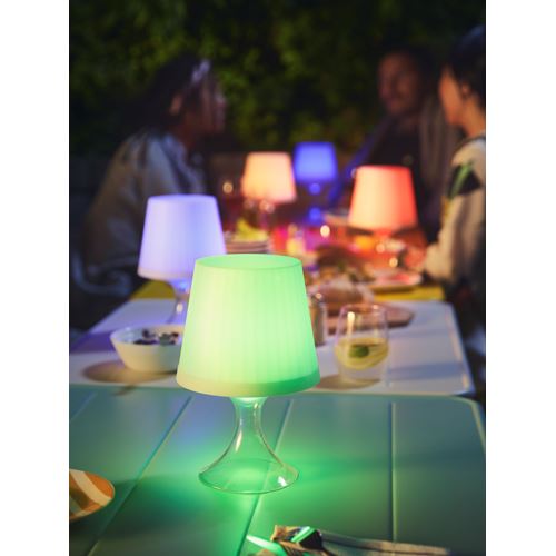 IKEA - LAMPAN, LED'li masa lambası, beyaz, 24 cm