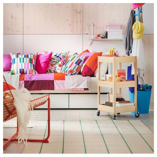 IKEA - LOSHULT, servis arabası, çam, 38x38x82 cm