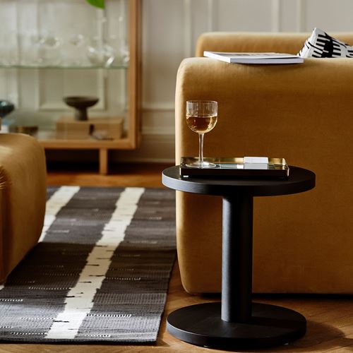 IKEA - STOCKHOLM 2025, yan sehpa, çam kaplama-siyah