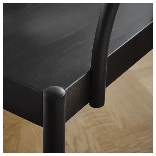 IKEA - STOCKHOLM 2025, yemek masası takımı, meşe kaplama-koyu kahve, 4 sandalyeli