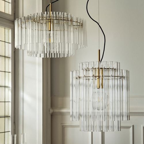 IKEA - STOCKHOLM 2025, sarkıt lamba, cam-pirinç, 38 cm