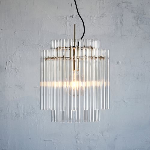 IKEA - STOCKHOLM 2025, sarkıt lamba, cam-pirinç, 38 cm
