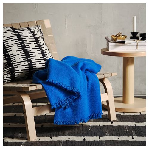 IKEA - STOCKHOLM 2025, throw, bright blue, 150x200 cm