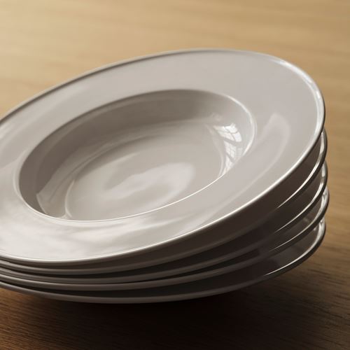 IKEA - STOCKHOLM 2025, çukur tabak seti, beyaz, 25 cm