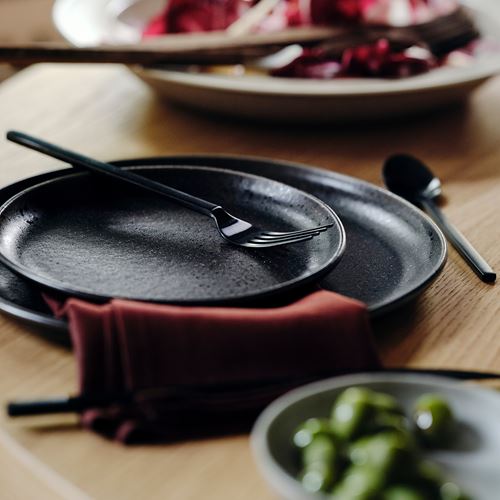 IKEA - STOCKHOLM 2025, tabak seti, siyah, 26 cm