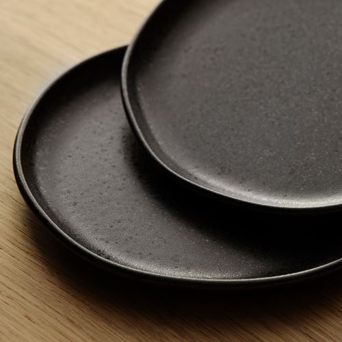 IKEA - STOCKHOLM 2025, tatlı tabağı seti, siyah, 18 cm