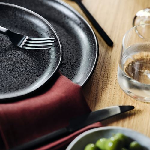 IKEA - STOCKHOLM 2025, cutlery for 6 people, black