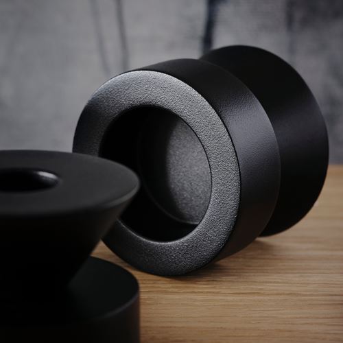IKEA - STOCKHOLM 2025, şamdan/tealight mumluk, siyah, 6 cm
