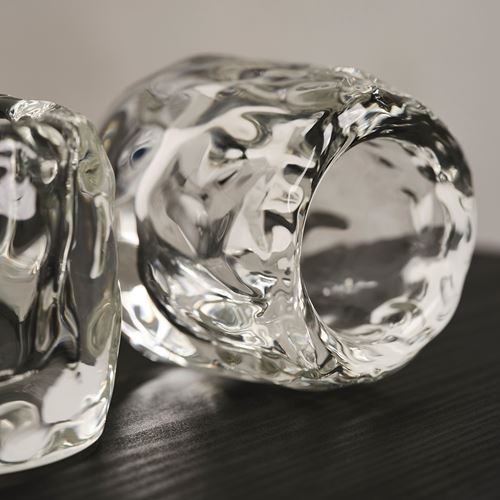 IKEA - STOCKHOLM 2025, tealight mumluk, saydam cam, 8 cm