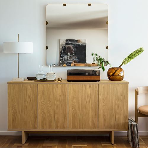 IKEA - STOCKHOLM 2025, konsol, meşe kaplama, 161x42x83 cm