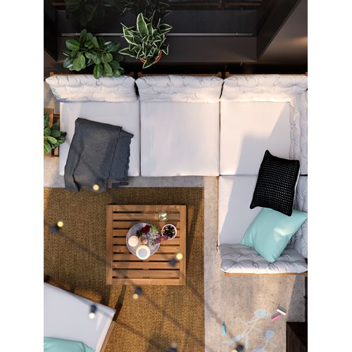 IKEA - NAMMARÖ, garden corner sofa set, light brown, 210 cm
