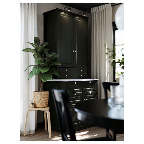 IKEA - EKBACKEN, tezgah, beyaz canlı mermer etkisi-laminat, 246x2,8 cm