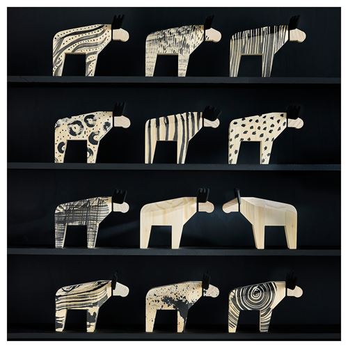 IKEA - HÖSTAGILLE, dekoratif aksesuar, çam-siyah, 18 cm
