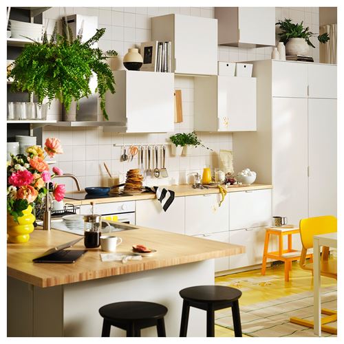 IKEA - EKBACKEN, tezgah, kontrplak görünümlü-laminat, 186x2,8 cm