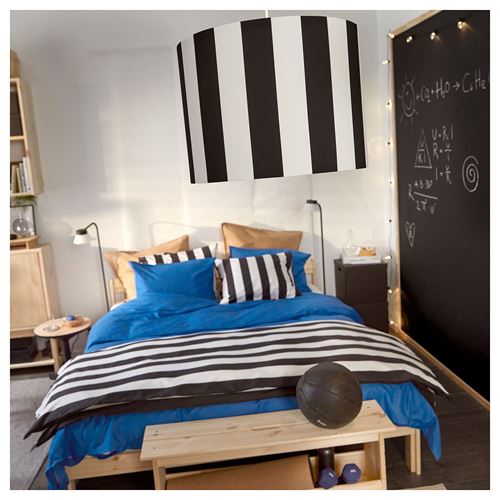 IKEA - RINGSTA, abajur başlığı, siyah-beyaz, 42 cm