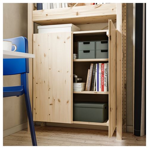 IKEA - IVAR, kapaklı raf ünitesi, çam, 89x30x179 cm