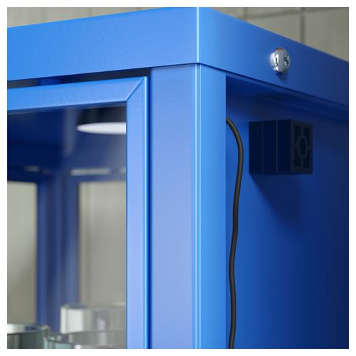 IKEA - RUDSTA, vitrin, mavi, 42x37x155 cm