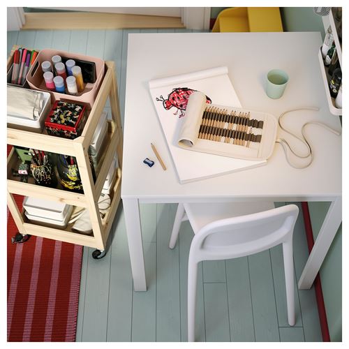 IKEA - LOSHULT, servis arabası, çam, 38x38x82 cm