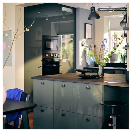 IKEA - EKBACKEN, tezgah, siyah-laminat, 246x2,8 cm