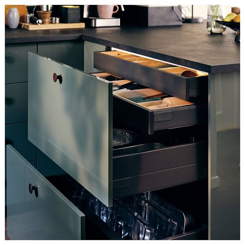 IKEA - EKBACKEN, tezgah, siyah-laminat, 246x2,8 cm