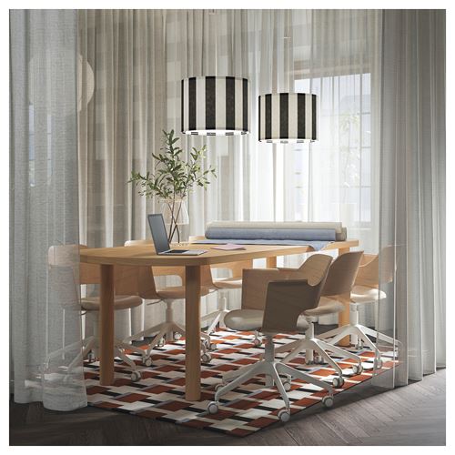 IKEA - RINGSTA, abajur başlığı, siyah-beyaz, 42 cm