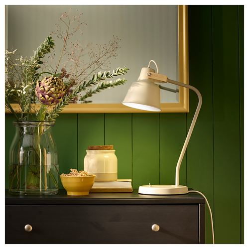 IKEA - SJÖMAKT, masa lambası, bej-dişbudak, 49 cm