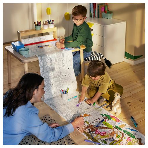 IKEA - SANDLÖPARE, rulo boyama kağıdı, beyaz, 10 m