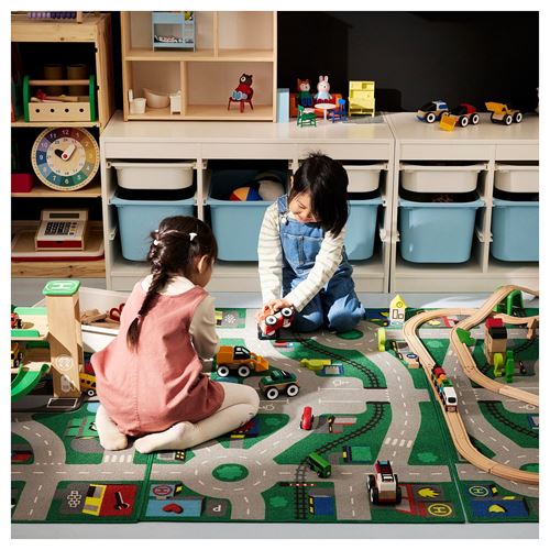 IKEA - LILLABO, çocuk halısı, yeşil, 75x133 cm