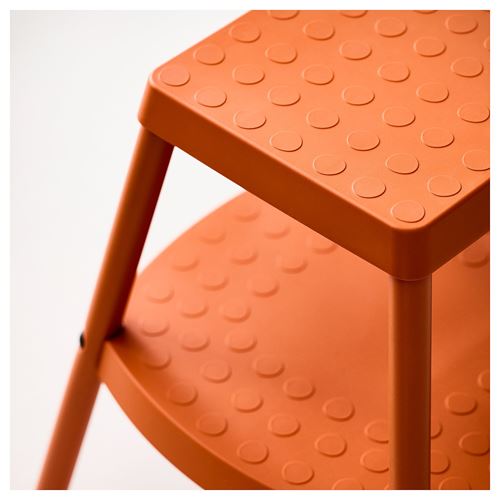 IKEA - HADDARP, basamaklı tabure, turuncu