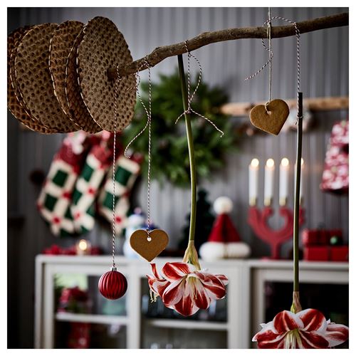 IKEA - VINTERFINT, yapay çiçek, kırmızı-beyaz, 60 cm