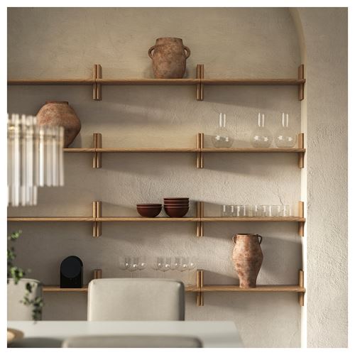 IKEA - KLAVRESTRÖM, duvar rafı, meşe, 60x20 cm