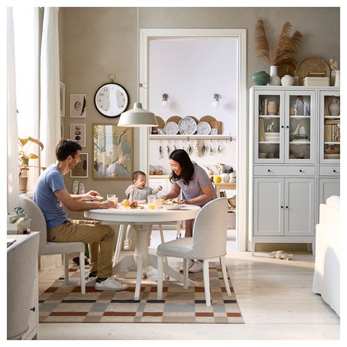 IKEA - ROSENTORP, yuvarlak yemek masası, beyaz, 4-6 kişilik