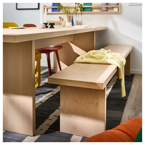 IKEA - BERGSHYTTAN, bank, huş kaplama, 210x38 cm