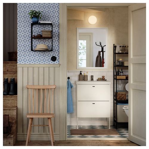 IKEA - NASINGE/HÖGVED, mutfak masası takımı, koyu kahverengi boyalı kayın kaplama-huş kaplama, 4 sandalyeli