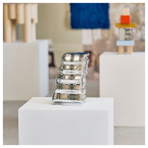 IKEA - KONSTRUNDA, decoration, silver, 21x18x28 cm