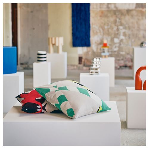 IKEA - KONSTRUNDA, cushion cover, multicolour, 65x65 cm