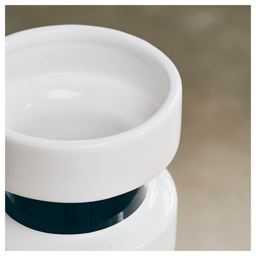 IKEA - KONSTRUNDA, vase, black-white, 29 cm
