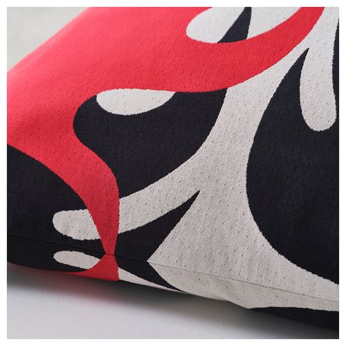 IKEA - KONSTRUNDA, cushion cover, red/black, 65x65 cm