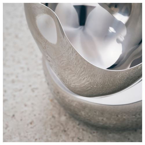IKEA - KONSTRUNDA, decoration, stainless steel, 22x21x15 cm