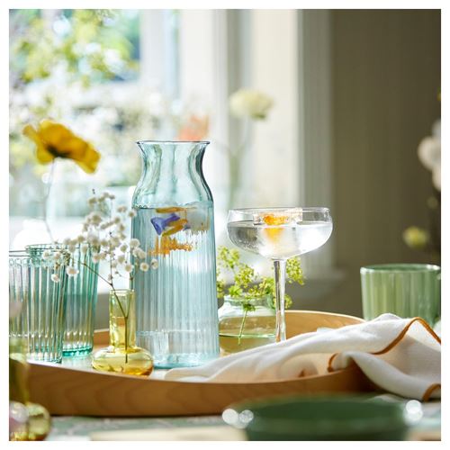 IKEA - SMÖRFISK, carafe, light turquoise, 1 l