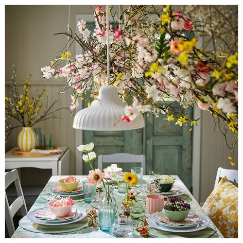 IKEA - SMÖRFISK, kupa seti, açık yeşil-pembe, 34 cl