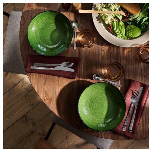 IKEA - GRÖTAN, yuvarlak mutfak masası, çam-kahverengi vernikli, 4 kişilik