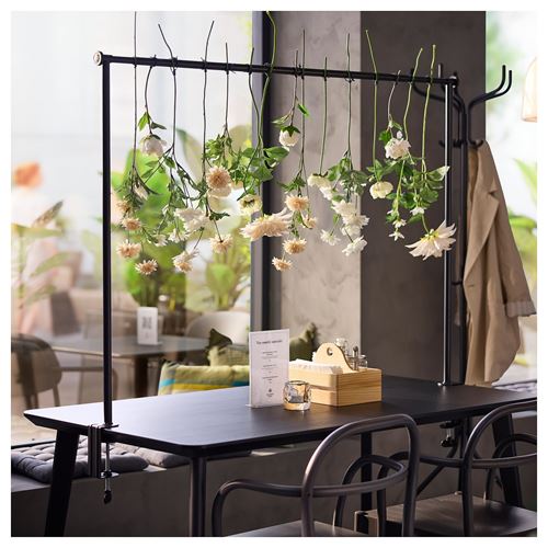 IKEA - HELGEÖ, masa için dekorasyon çubuğu, siyah, 115/235x116 cm