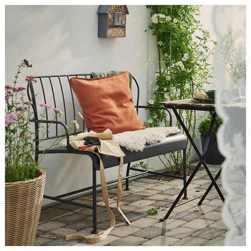 IKEA - LACKÖ, bahçe bankı, gri
