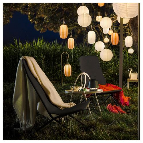 IKEA - VIGGSÖ, tekli bahçe koltuğu, koyu gri