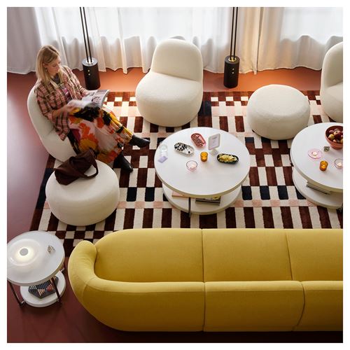 IKEA - LILLESATER, pouffe, Axvall off-white