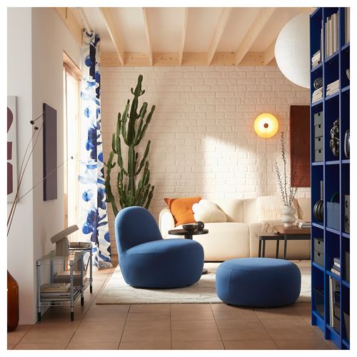 IKEA - LILLESATER, 3'lü kanepe, Axvall kırık beyaz