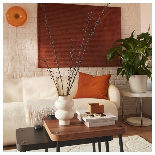 IKEA - PARLHAGG, vase, beige, 22 cm