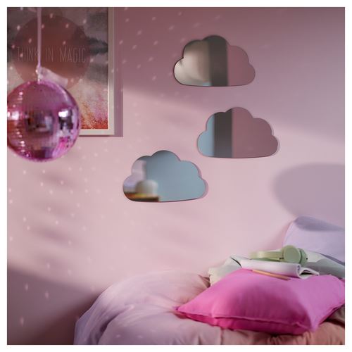 IKEA - HOLMÖARNA, wall mirror, colourless, 30x18 cm