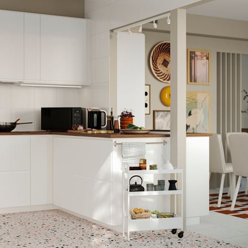 IKEA - NISSAFORS, trolley, white, 50,5x19x67 cm